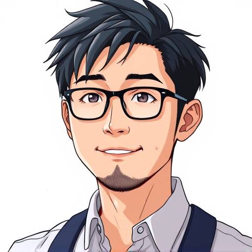 卒業生のアニメーター、田中健太のポートレート写真