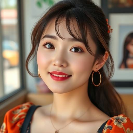 卒業生の声優、山田花子のポートレート写真